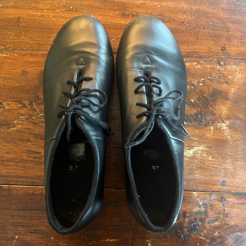 Women's BLOCH Sync Black Leather Lace Up Mega Tap Dance Shoes 11.5 - Picture 4 of 11